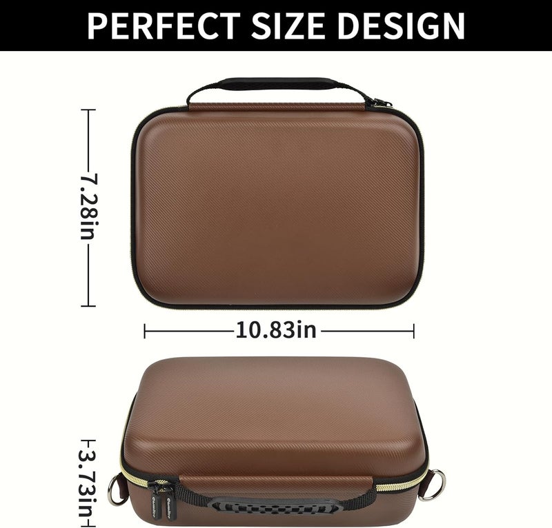 casmilee Barber Case for Hair Clippers Cutting Supplies, Trimmer Accessories Organizer for Wahl/for Ufree/for Andis Men Women Razor Grooming Kits, for Oneisal Dog Shaver- Travel Bag Only (Brown) - Image 3